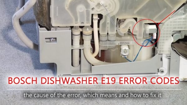 lỗi e19 máy rửa bát bosch