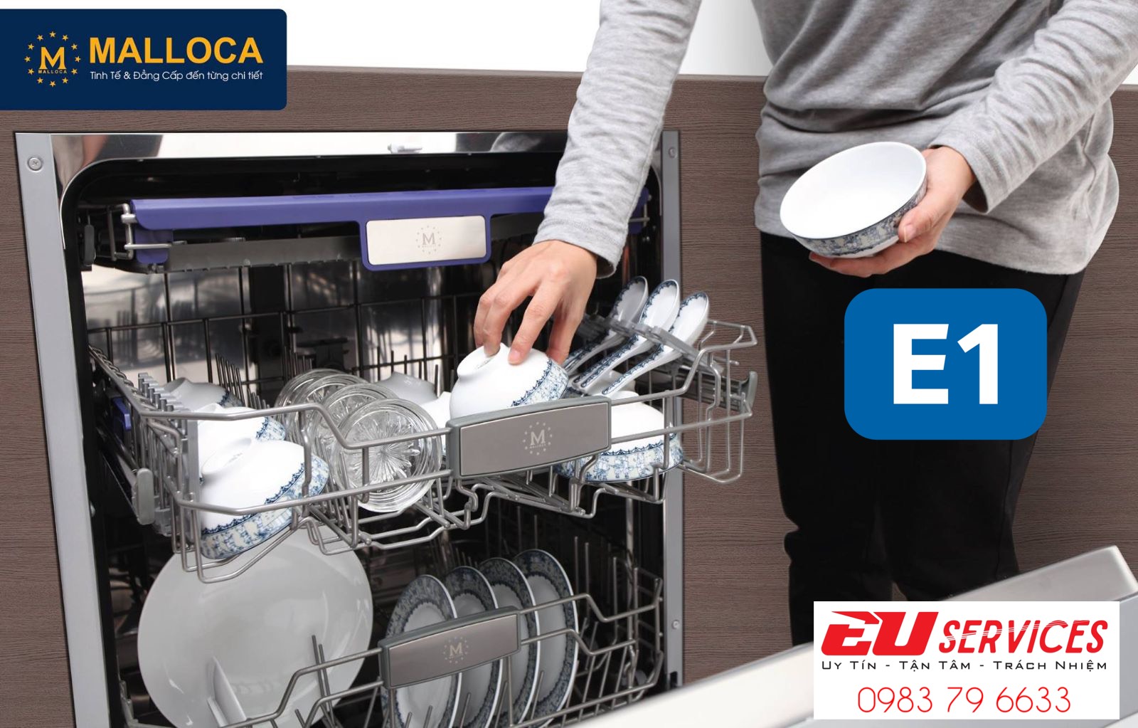 Mã lỗi máy rửa bát Malloca