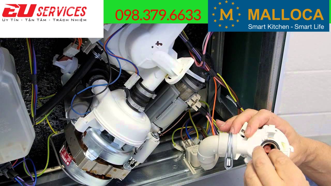 Sửa máy rửa bát Malloca kêu lớn